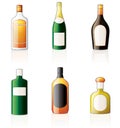 Alcohol Bottles Icons Set