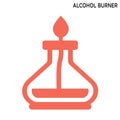 Alcohol burner icon isolated on white background