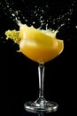 Alcohol cocktail Daiquiri with mango. Royalty Free Stock Photo