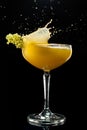 Alcohol cocktail Daiquiri with mango. Royalty Free Stock Photo