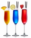 Alcohol cocktail set Royalty Free Stock Photo