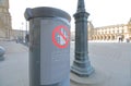 Alcohol consumption ban sign Paris France