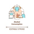 Alcohol consumption concept icon