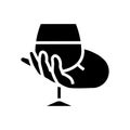 alcohol consumption glyph icon vector illustration Royalty Free Stock Photo