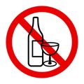 alcohol consumption prohibited Royalty Free Stock Photo