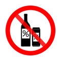 alcohol consumption prohibited Royalty Free Stock Photo