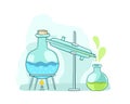 Alcohol distillation making. Distiller equipment. Vector infographic illustration.