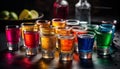 Alcohol, drink, bar, cocktail, whiskey, freshness, close up, shot glass, party, celebration generated by AI Royalty Free Stock Photo