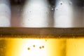 Alcohol drink beer on macro picture with sparkles and foam Royalty Free Stock Photo