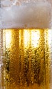 Alcohol drink beer on macro picture with sparkles and foam Royalty Free Stock Photo