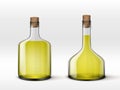 Alcohol Drink In Glass Carafe And Glass Bottles