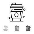 Alcohol, Drink, Juice, Usa Bold and thin black line icon set Royalty Free Stock Photo