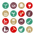 Alcohol drink - web icon set Royalty Free Stock Photo