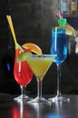 Alcohol Drinks on a Bar Royalty Free Stock Photo
