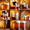 Alcohol drinks collage