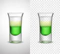 Alcohol  Drinks Colored Glassware Transparent Banners Royalty Free Stock Photo