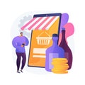 Alcohol E-commerce abstract concept vector illustration