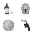 Alcohol, Earth and other monochrome icon in cartoon style.History, Bird icons in set collection.