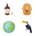 Alcohol, Earth and other web icon in cartoon style.History, Bird icons in set collection.