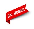 Alcohol free icon symbol. 0 percent alcohol logo badge vector label