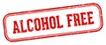 alcohol free stamp. alcohol free rectangular stamp on white background Royalty Free Stock Photo