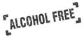 alcohol free stamp. square grunge sign isolated on white background Royalty Free Stock Photo