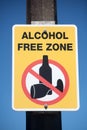 Alcohol Free Zone Sign Royalty Free Stock Photo