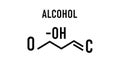 Alcohol functional group Royalty Free Stock Photo