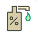 Alcohol gel and hand wash vector icon