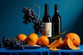 Alcohol glass grapes cellar bottle vintage wine vine group orange drink blue fruit