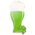 Alcohol green beer vector transparent glass illustration brewery and party beverage frosty drink.