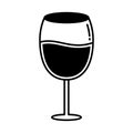 Alcohol Half Glyph Style vector icon which can easily modify or edit Royalty Free Stock Photo