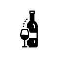 Black solid icon for Alcohol, cocktail and beverage
