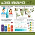 Alcohol Infographics Set vector design illustration