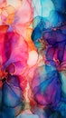 Alcohol ink abstract background. Close-up of the painting.