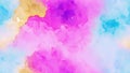 Alcohol ink abstract background. Watercolor style texture. Pink, blue and gold paint stains illustration. Royalty Free Stock Photo