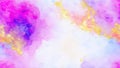 Alcohol ink abstract background. Watercolor style texture. Pink, blue and gold paint stains illustration. Royalty Free Stock Photo