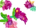 Alcohol ink multicolor flowers. Fluid ink abstract background. art for design