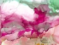 Alcohol ink sea texture. Fluid ink abstract background. art for design Royalty Free Stock Photo