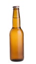 Alcohol light beer bottle isolated over white. Royalty Free Stock Photo