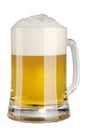 Alcohol light beer mug with froth Royalty Free Stock Photo