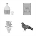 Alcohol, lighting and other monochrome icon in cartoon style.history, animal icons in set collection.