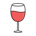 Alcohol Outline with Fill Color Vector icon which can easily modify or edit