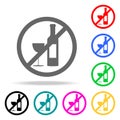 alcohol prohibition icon. Elements of religion multi colored icons. Premium quality graphic design icon. Simple icon for websites,