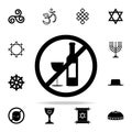 alcohol prohibition icon. Religion icons universal set for web and mobile