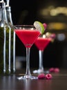 Alcohol raspberry cocktail