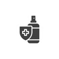 Alcohol sanitizer gel vector icon