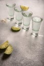 Alcohol shots with Lime and salt.