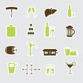 Alcohol stickers set eps10