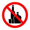 Alcohol strong drinks stop forbidden prohibition sign